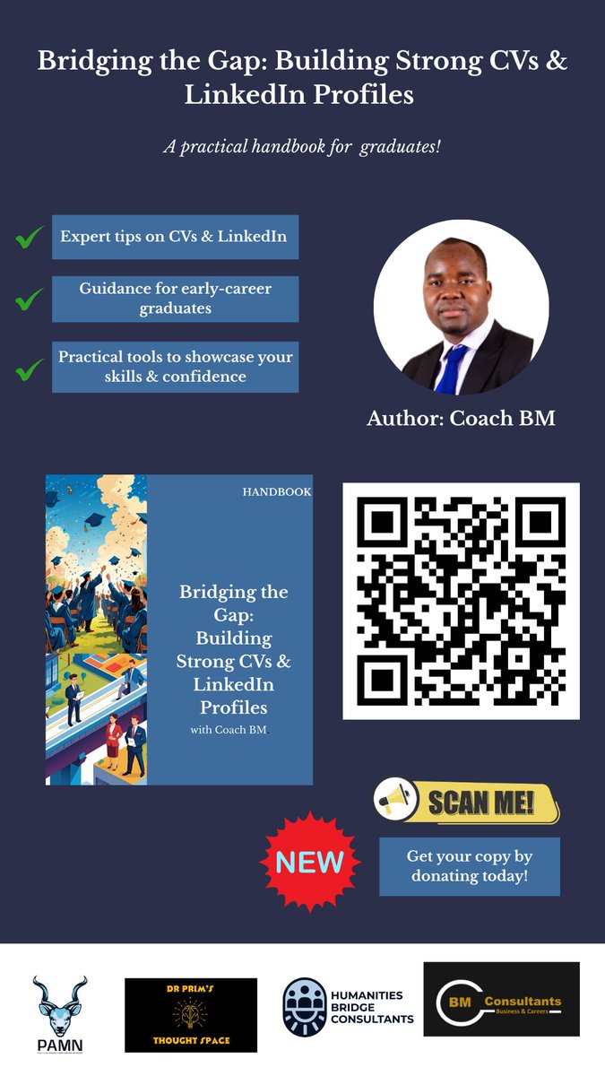 Our new career handbook by <a href="/CoachBM3/">CoachBM</a>  is here! 🚀
 ✔ CV writing
 ✔ LinkedIn strategies
 ✔ Job applications
📖 Get the free preview here : drive.google.com/file/d/120ecK7…
 💡 Donate to unlock the full copy + support PAMN: ko-fi.com/s/801c04e8e8
#Humanities #MentorshipMatters
