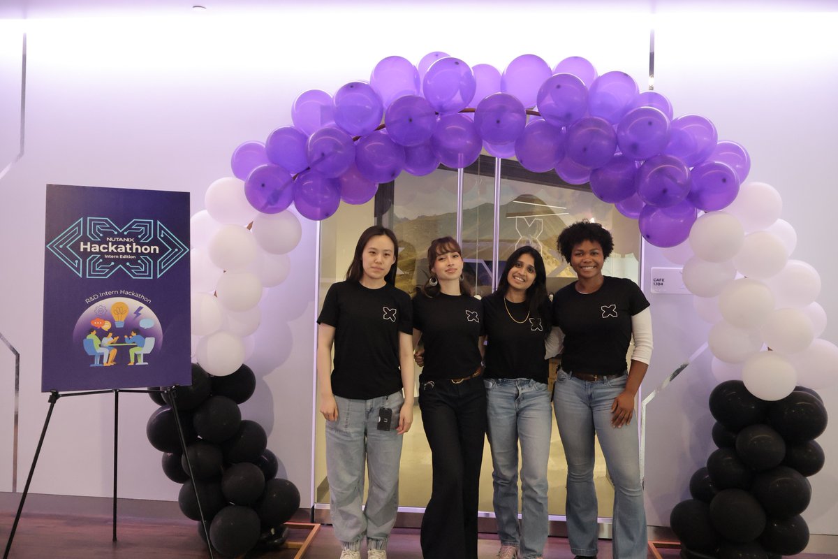 nutanix's tweet image. Next-gen builders are already changing the game 🏅
It’s #NationalCodingWeek and what better way to celebrate than spotlighting our annual Intern Hackathon? With passion, teamwork, and 24 hours on the clock, anything is possible. #LifeatNutanix