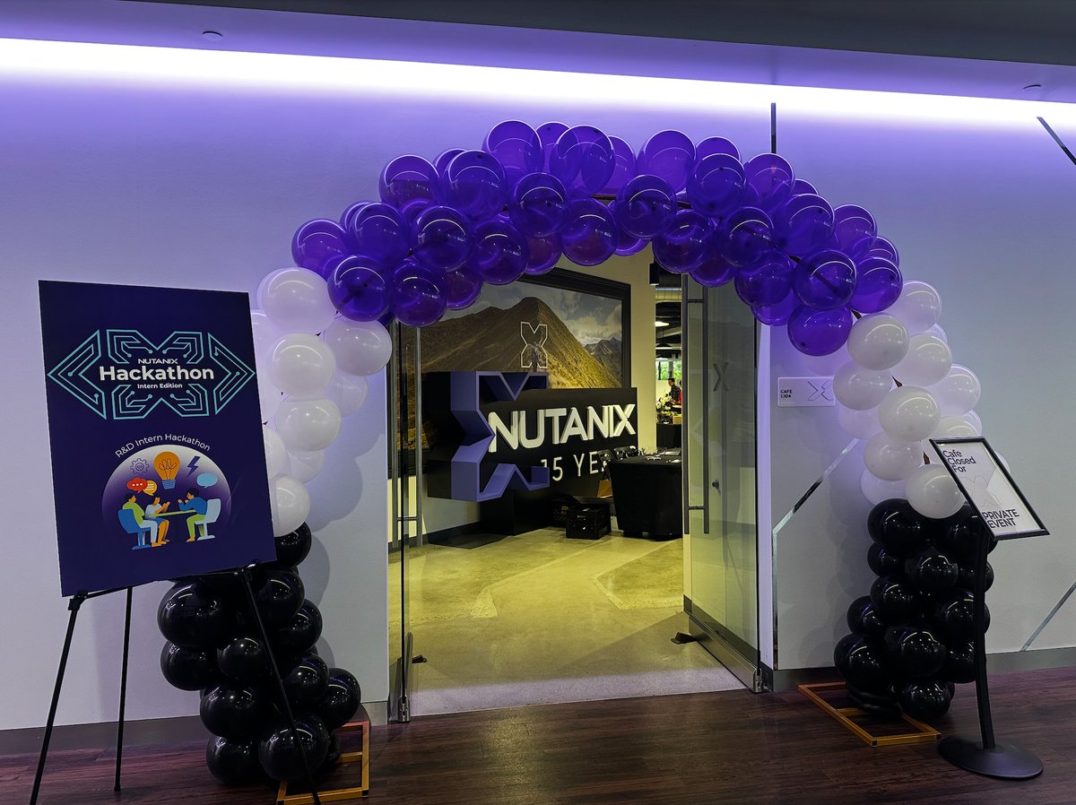 nutanix's tweet image. Next-gen builders are already changing the game 🏅
It’s #NationalCodingWeek and what better way to celebrate than spotlighting our annual Intern Hackathon? With passion, teamwork, and 24 hours on the clock, anything is possible. #LifeatNutanix