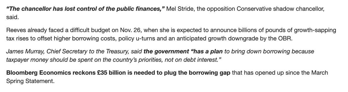 January 2009: "Chancellor on the brink of second bailout for banks."

September 2025: "The chancellor has lost control of the public finances." 

Got bitcoin?
