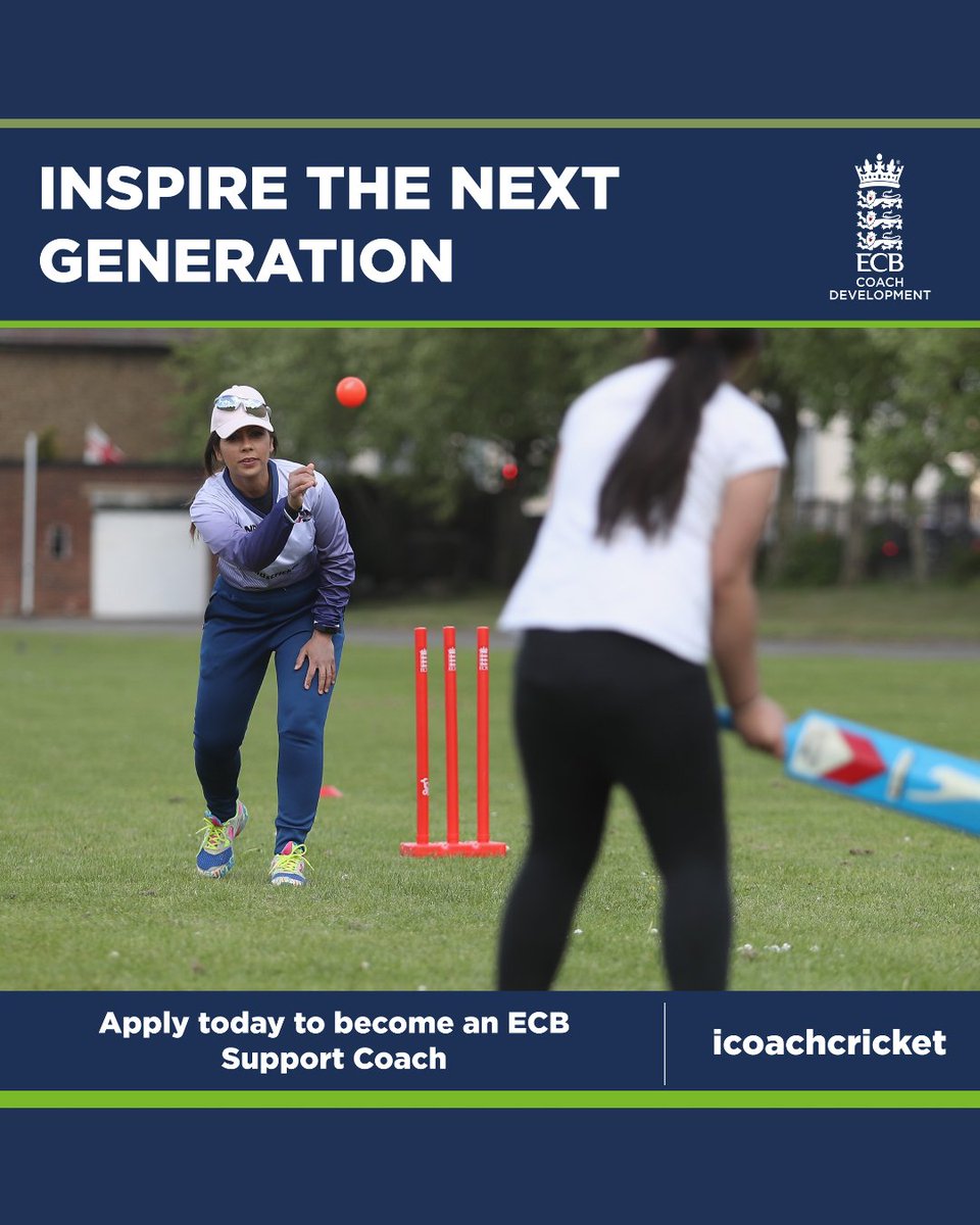 ECB Support Coach Course | Sat 27th Sept 2025

Develop your knowledge, skills &amp; confidence to support qualified coaches. 

📍Leicestershire CCC
⏰9am- 12pm
🔗booking.ecb.co.uk/yddqBr

To join this course, you must have valid Safeguarding training and a valid DBS.
#ourgamemygame