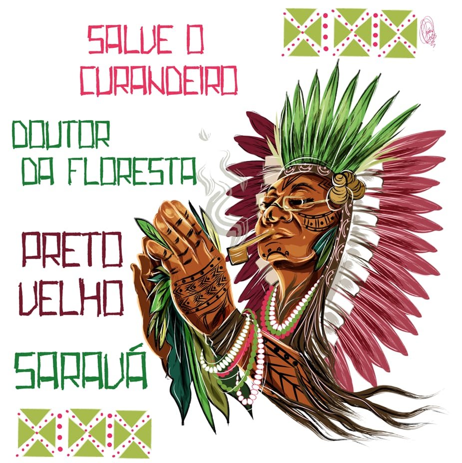 Curandeiro, Preto Velho das matas. Saravá Mestre Sacaca! Salve as ervas, axé pra curar.