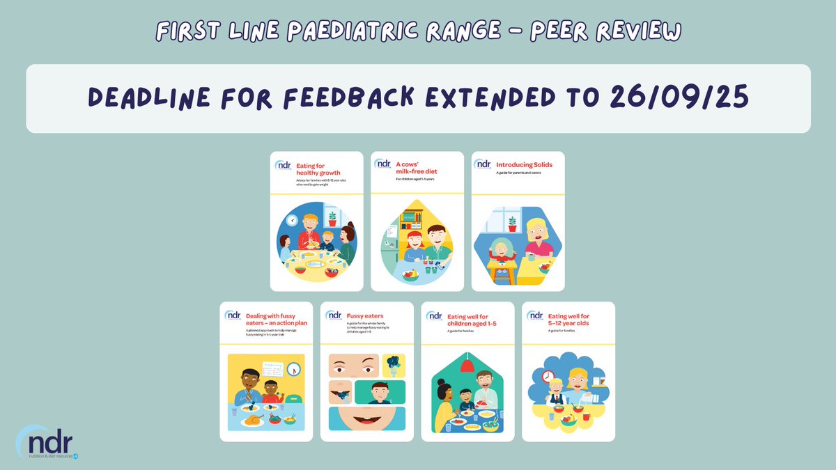 The deadline to provide feedback on the updated drafts of our first line paediatric range of resources has been extended!

Please send all comments by Friday 26/09/25.

Visit the project page for more information: bit.ly/4akIaAy