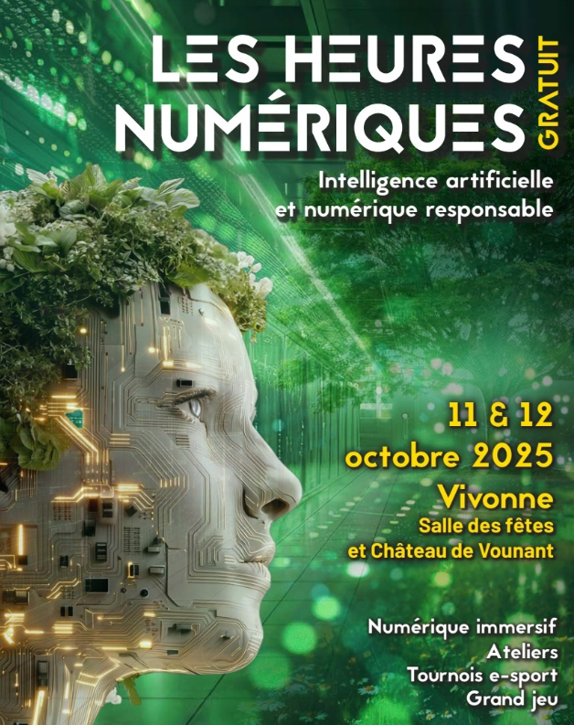unionvienne's tweet photo. 👾 Prêt·e à relever le défi ?
Les Heures Numériques débarquent à #Vivonne les 11 &amp; 12 oct. !
🎮 Tournois e-sport
🧠 Ateliers IA &amp; numérique responsable
🔥 Animations pour toute la famille

💥 Gratuit – Salle des fêtes &amp; château de Vounant
#Esport #IA #Gaming https://t.co/c3VLXeEzAc
