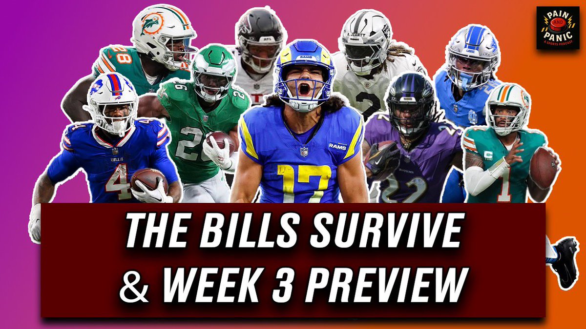 PainAndPanicPod's tweet photo. Who do we got winning in Week 3? Find out in our latest video!

YouTube: https://t.co/62OvqSfA0g

Spotify: https://t.co/vsbzGMRer0 https://t.co/EQxmzDmVCq