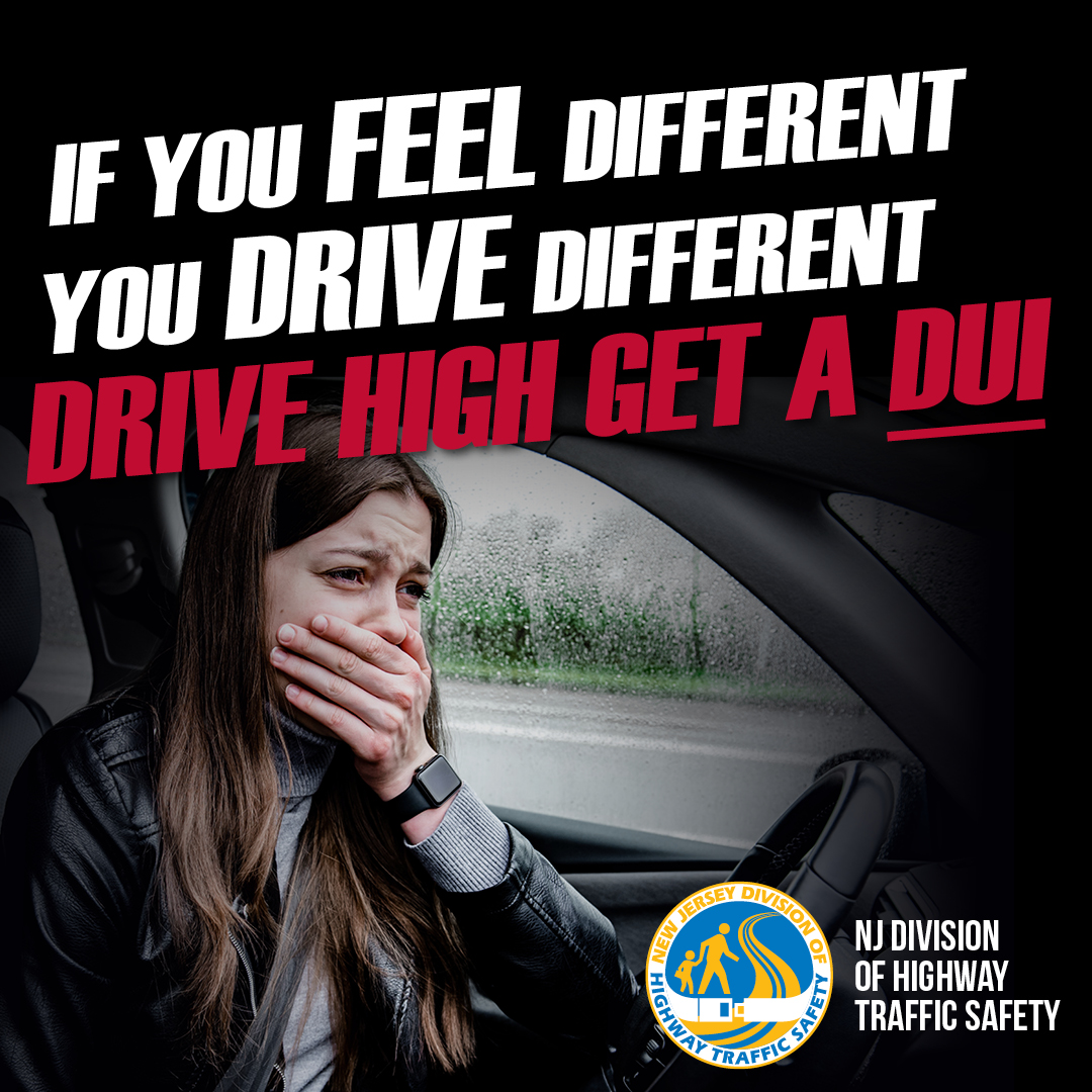 NJTrafficSafety's tweet image. Even if you think you feel fine, driving high is a DUI. A sober ride or staying over at a friend’s house is always a better idea. #DriveHighGetADUI