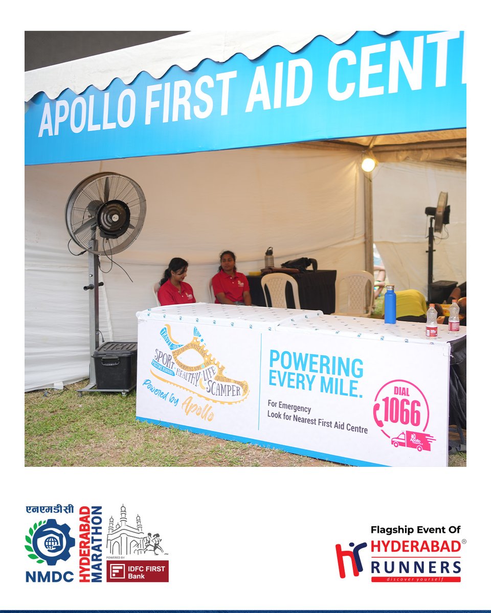 A big thank you to Apollo Hospitals Hyderabad, our Medical Partner for being the backbone of health and safety at the NMDC Hyderabad Marathon. From medical stations along the route to expert care at the finish Apollo ensured every runner crossed the line with confidence and care.