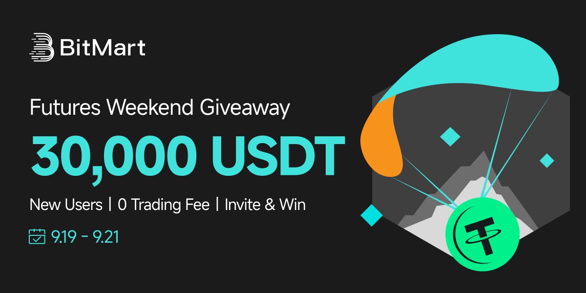 BitMart_PT's tweet image. 🎉 O Sorteio de Fim de Semana de Futuros esta no AR!
São 30.000 USDT em prêmios no #BitMartFutures! 💰

🥳 Bônus para novos usuários
✅ Negocie ≥100 USDT e ganhe 5 USDT

💸 Taxa zero de negociação
Negocie ≥1.000 USDT e receba até 100 USDT de reembolso das taxas!

📢 Convide e…