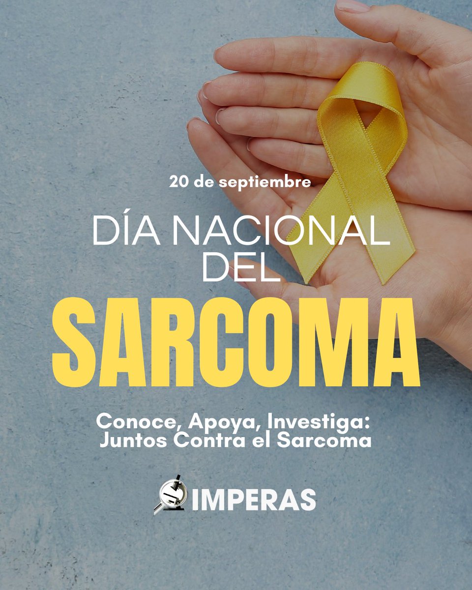 En el #DíaNacionalDelSarcoma recordamos la importancia de la investigación y la colaboración.
El Proyecto #IMPERAS ya supera los 1.000 pacientes, avanza en su 2ª fase y sigue sumando gracias a médicos, pacientes e instituciones.
Seguimos adelante.
