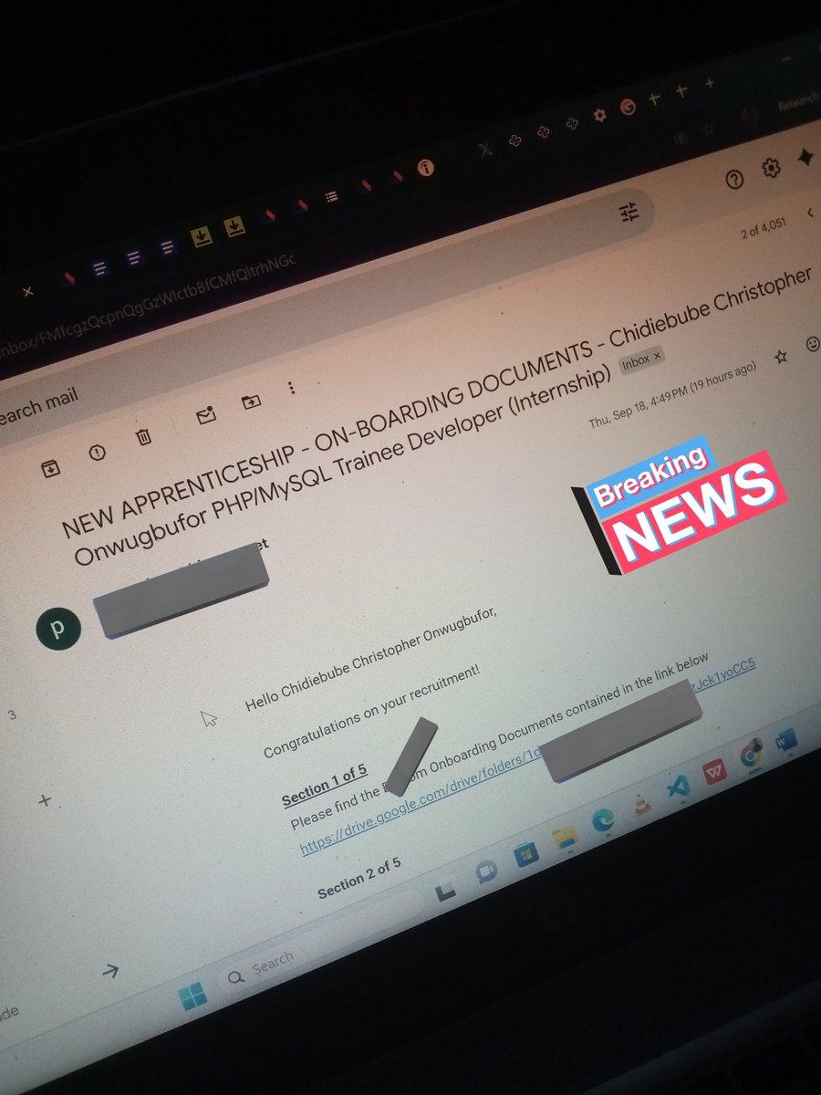 On the 24th of May 2025, Mr <a href="/olanetsoft/">I D R I S</a> announced me as part of the laptop giveaway winners. Last month, he supported techies with huge mobile data (I was part of them)
After two series of unfortunately this month, yesterday I got an internship role as a PHP/MySQL developer🎉🕺🏿😁