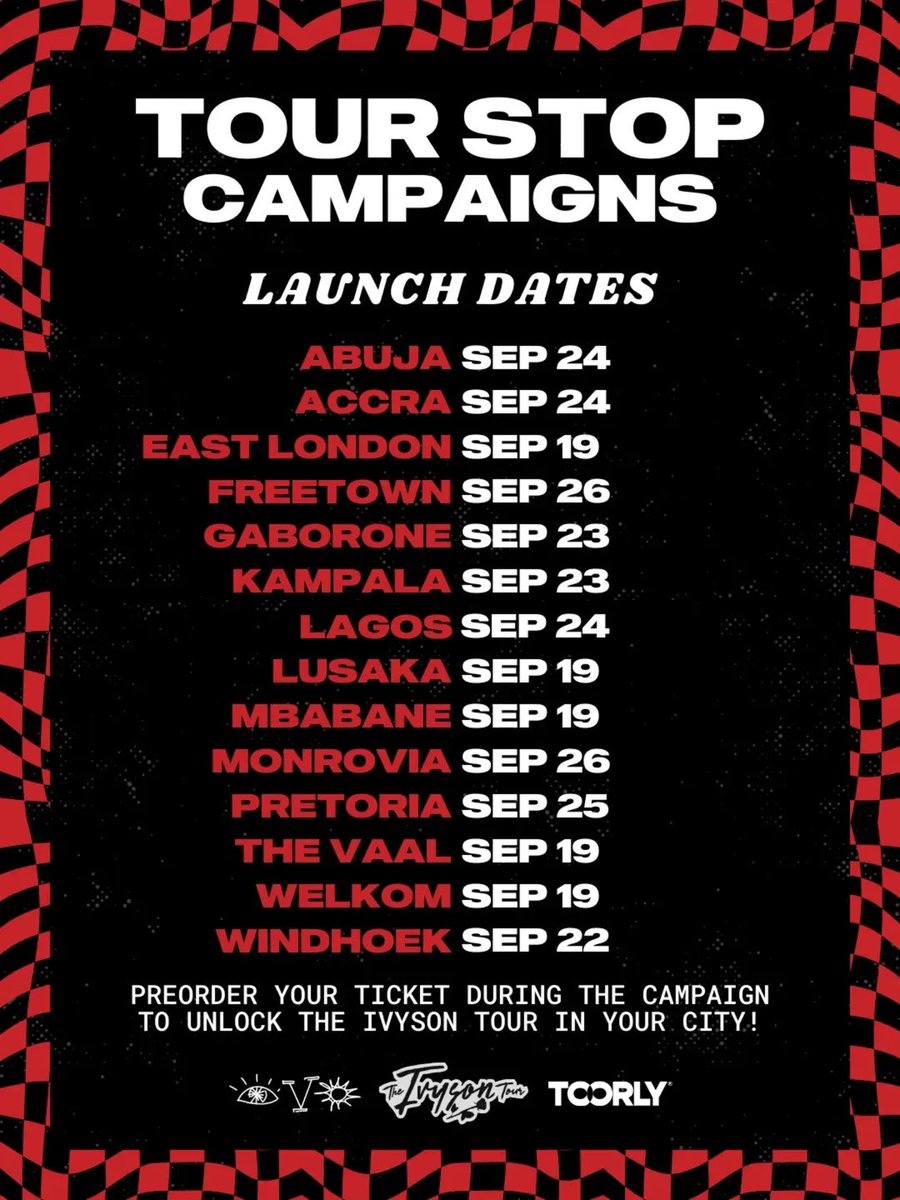 Nasty C announces The Ivyson African Tour, with performances in Abuja, Lagos, and other key cities across the continent.

🇿🇦🇳🇬
