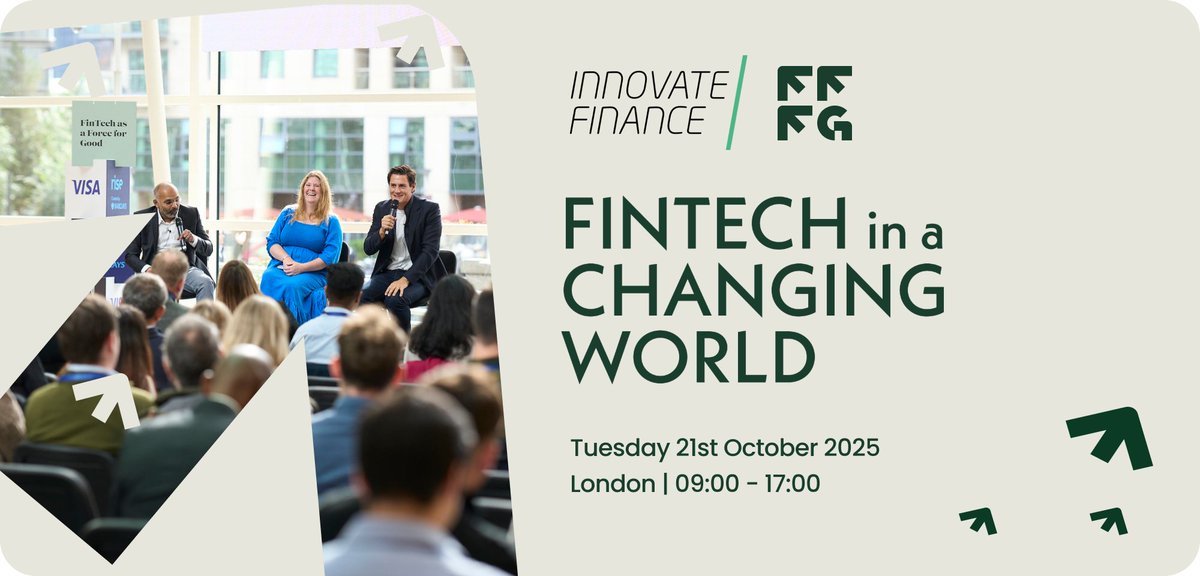 InnFin's tweet image. 📣Secure your tickets today, for #FinTechInAChangingWorld
Key themes include: #AI &amp;amp; #SmartData, #DigitalID, #Stablecoins and #Fraud, #DefenceTech, #ESG and much more! 🛡️🤖
Mark your calendars for 21st of October 2025 🗓️
📍 @ChicagoBooth, London
hubs.ly/Q03K4Q410