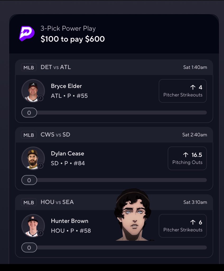 GreekLocks's tweet image. MLB 6x ⚡️

Let’s stay hot and go back to back 💥

Like If riding ❤️

#PrizePicks #GamblingX