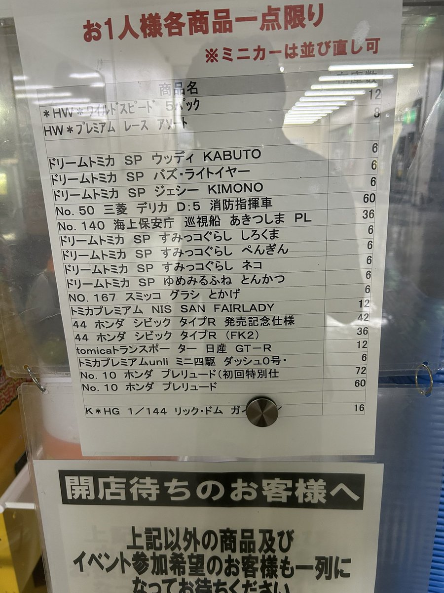 明日のザらス
レースアソート1箱
やはり少ない❗️
欲しい人は、急げ
とにかく急げ
個人的にはホンダ狙い❗️