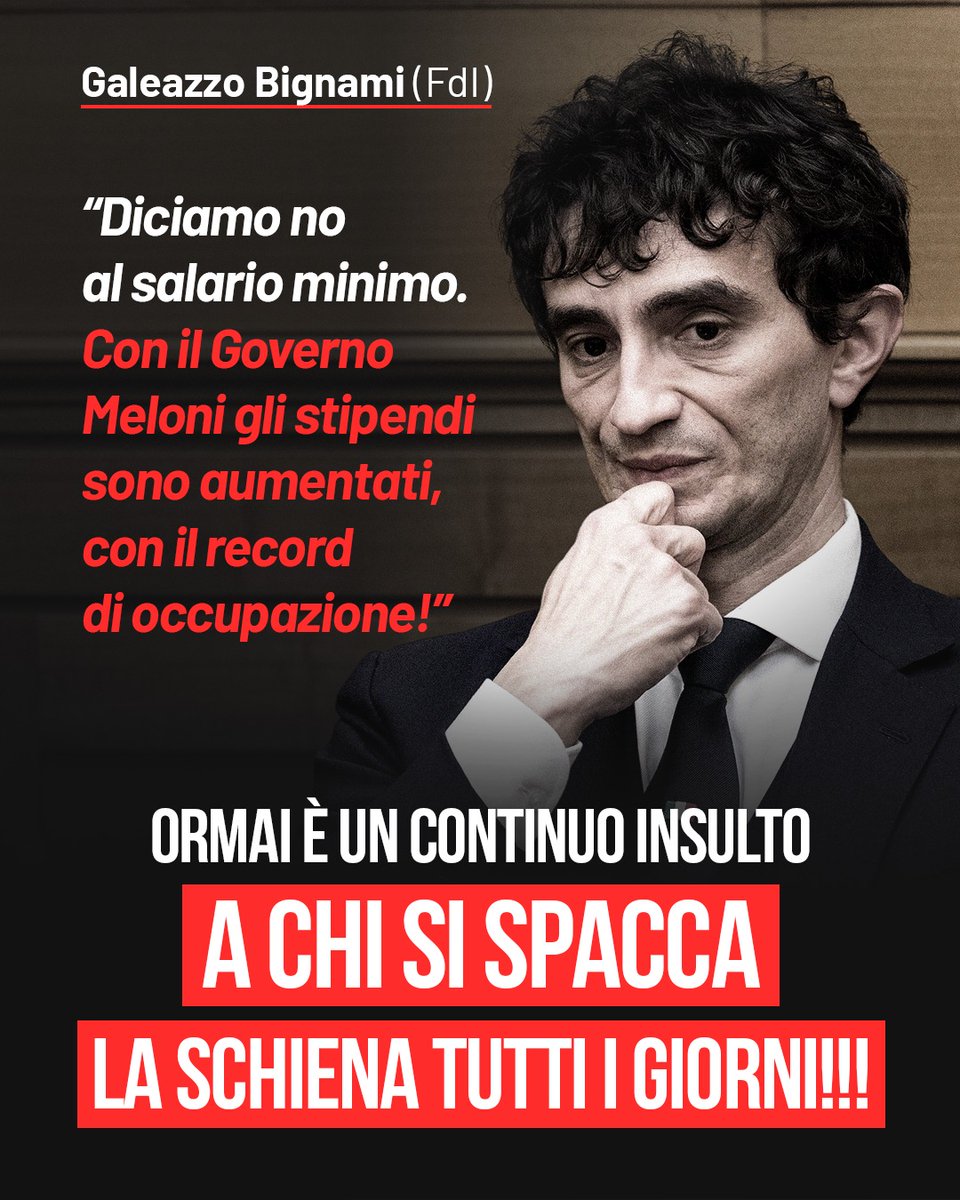 Caro Bignami, gli stipendi dei ministri e dei sottosegretari sono aumentati di sicuro, 2500 euro al mese in più!

Mentre milioni di lavoratori non arrivano a fine mese, molti lavorano poche ore a settimana! Altro che record! Basta balle!!!