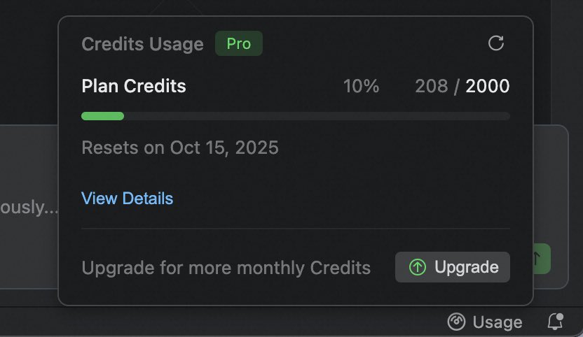 qoder_ai_ide's tweet image. Qoder 0.2.2 is out.
- Repo Wiki: per‑project file cap raised from 6,000 → 10,000
- Terminal enhanced to keep session/context within a conversation
- Mermaid in chats → one‑click fullscreen
- Credits overview inside the IDE (quota & usage at a glance)
- Fixes: AI commit…