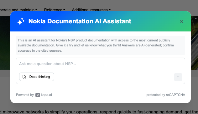 HUGE announcement… @Nokia docs are now as indestructible as their phones. They just added an AI assistant that can answer any customer question 🔥

Nokia (yes, that Nokia) is still crushing it.

And they’ve got thousands and thousands of technical docs their customers, the