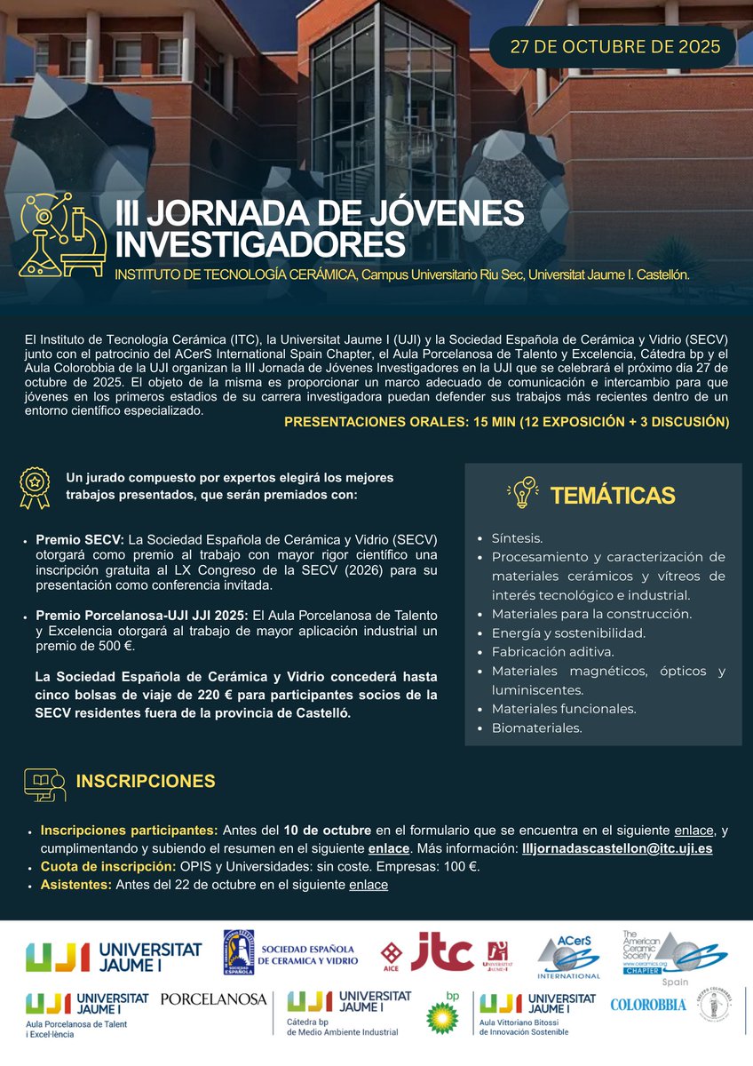 Sociedad Española de Cerámica y Vidrio (SECV) tweet media