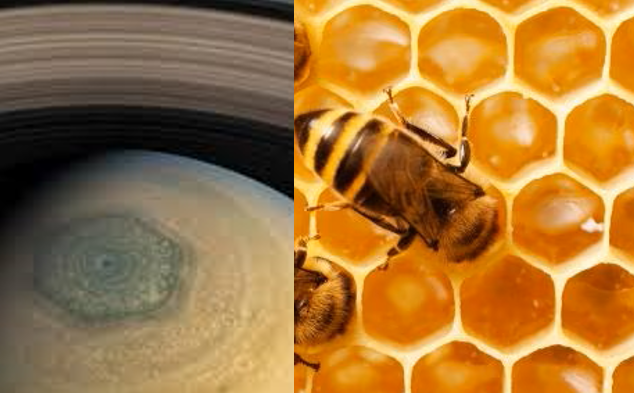mexevbg369's tweet image. Sure thing.
And Saturns pole Hexagon was once a honeycomb xD.

Note: Nature loves to repeat geometry over scales.
#Fractality