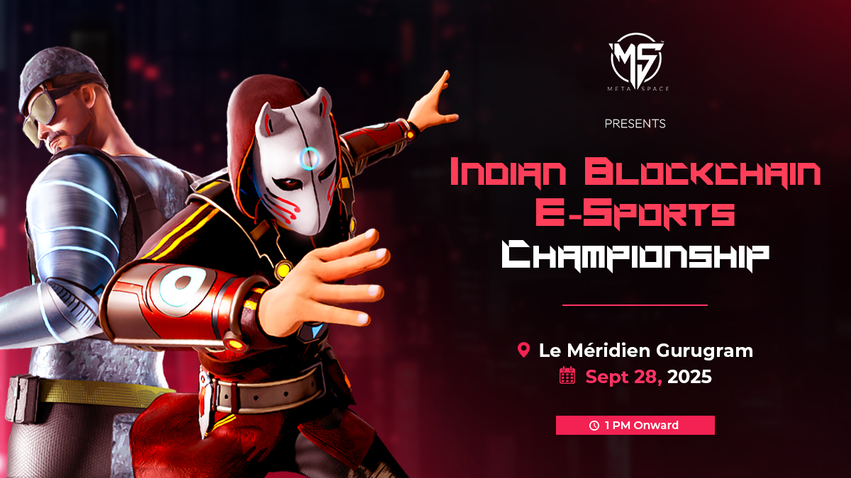 metaspace_verse's tweet image. MetaSpace presents Indian Blockchain Esports Championship

India’s first-ever Web3 Esports Tournament is here!🤘

📍Venue: Le Méridien, Gurugram
🗓 Date: 28th Sept, 2025 | 1 PM (IST) onwards

⚡️ Limited slots only—Delhi NCR gamers, secure your slot before it’s gone:…