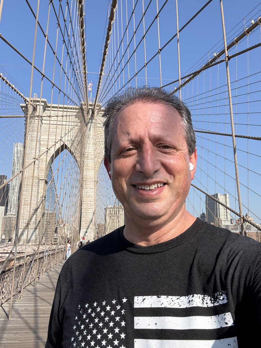 Another glorious Friday morning to run to work over the Brooklyn Bridge! 

Especially grateful today for the glimpse of that copper-plated statue in the harbor reminding us how lucky we are — and what it means — to be New Yorkers.