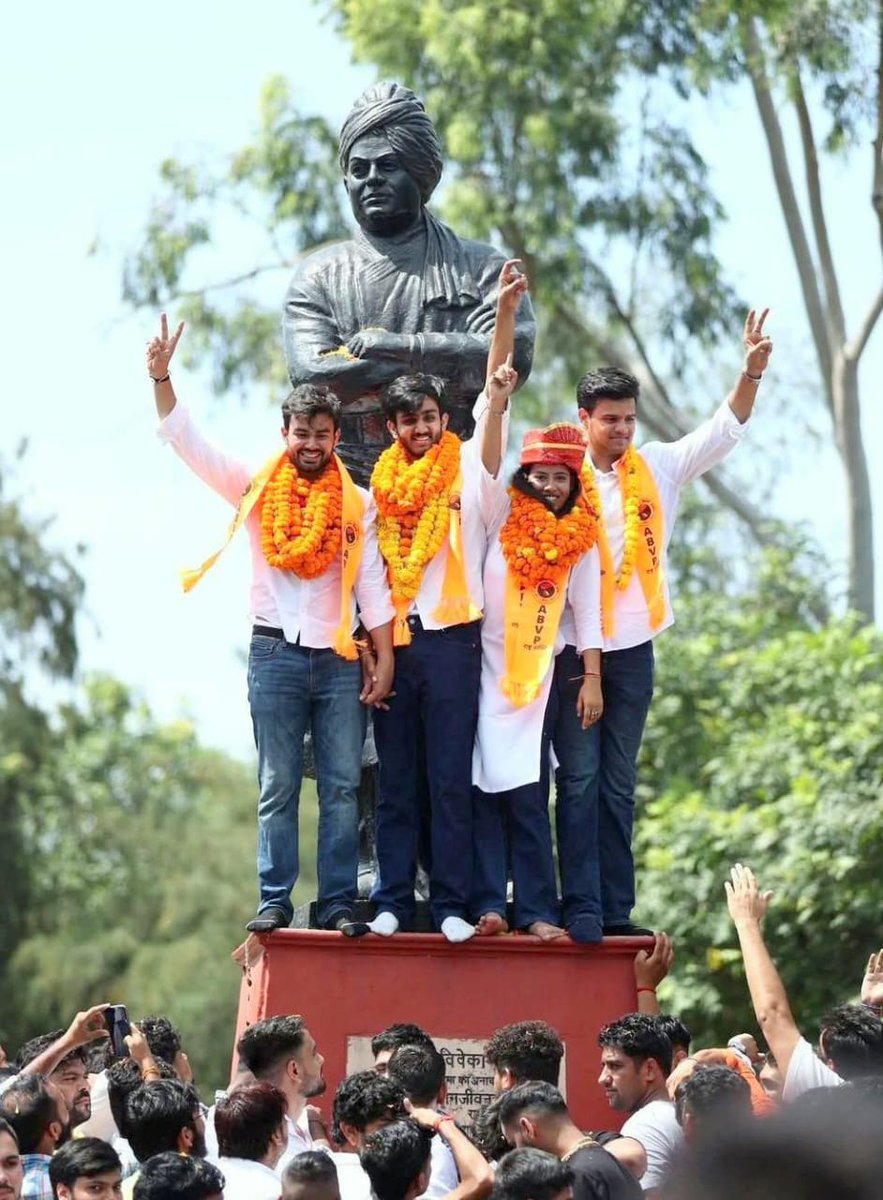 दिल्ली विश्वविद्यालय छात्रसंघ चुनाव में <a href="/ABVPVoice/">ABVP</a> की ऐतिहासिक जीत पर बधाई ! 🚩