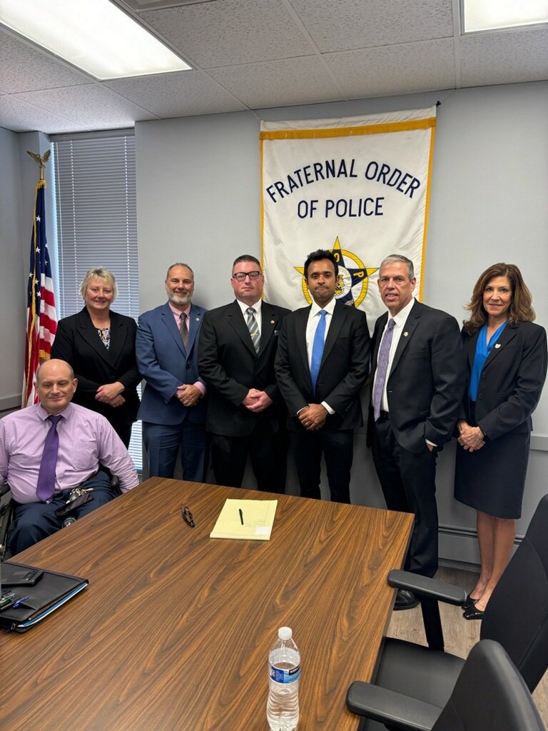 Yesterday, the FOP of Ohio met with <a href="/VivekGRamaswamy/">Vivek Ramaswamy</a> and <a href="/amyactonoh/">Dr. Amy Acton</a> for thoughtful conversations with each about the top priorities of the men and women of Ohio law enforcement.