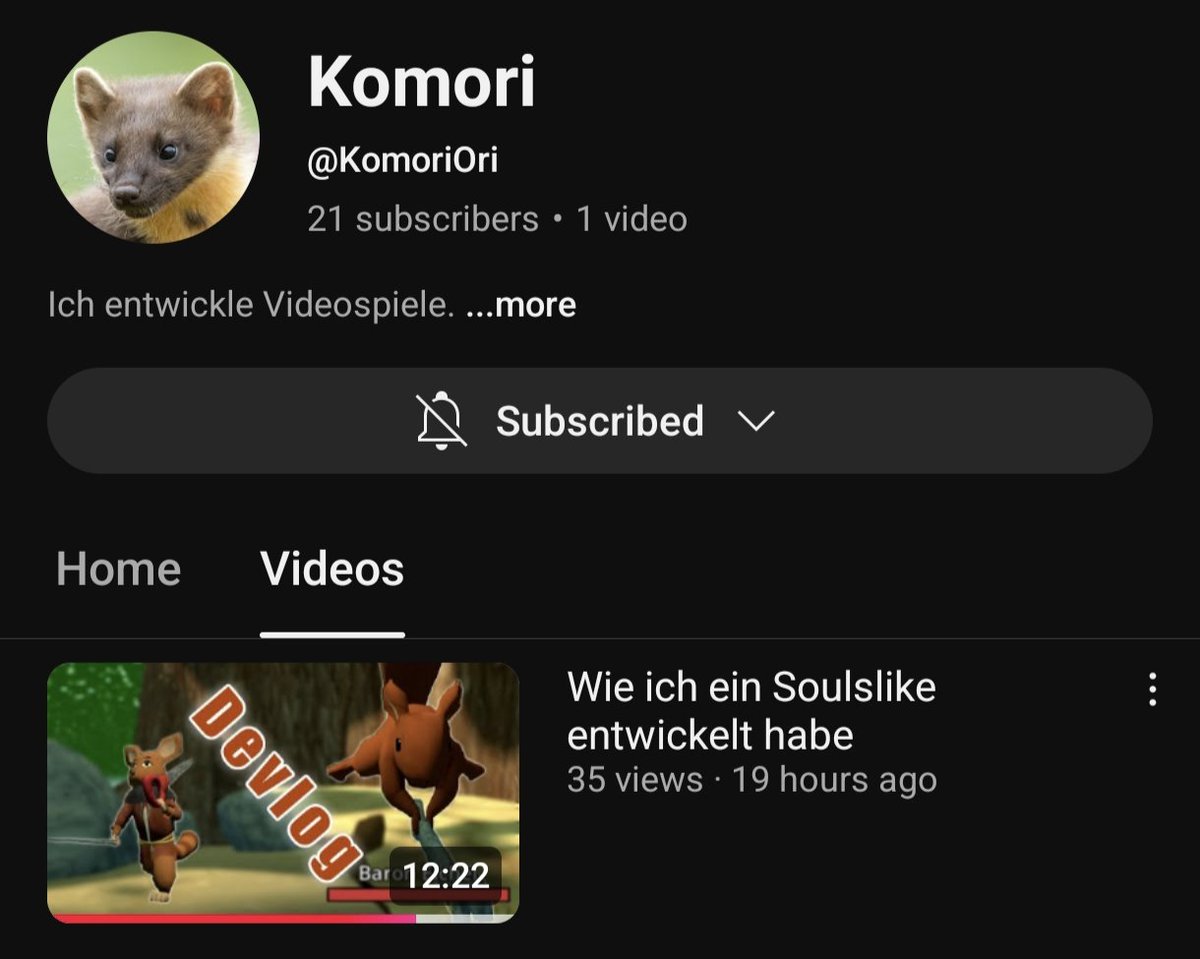 Komori hat kein Acc hier daher mach ich es mal

Er hat sein erstes YT Video hochgeladen über seine Game Dev Karriere. Ist funny geworden

Geht gerne vorbei und gebt Feedback ab 🙏

⬇️⬇️
