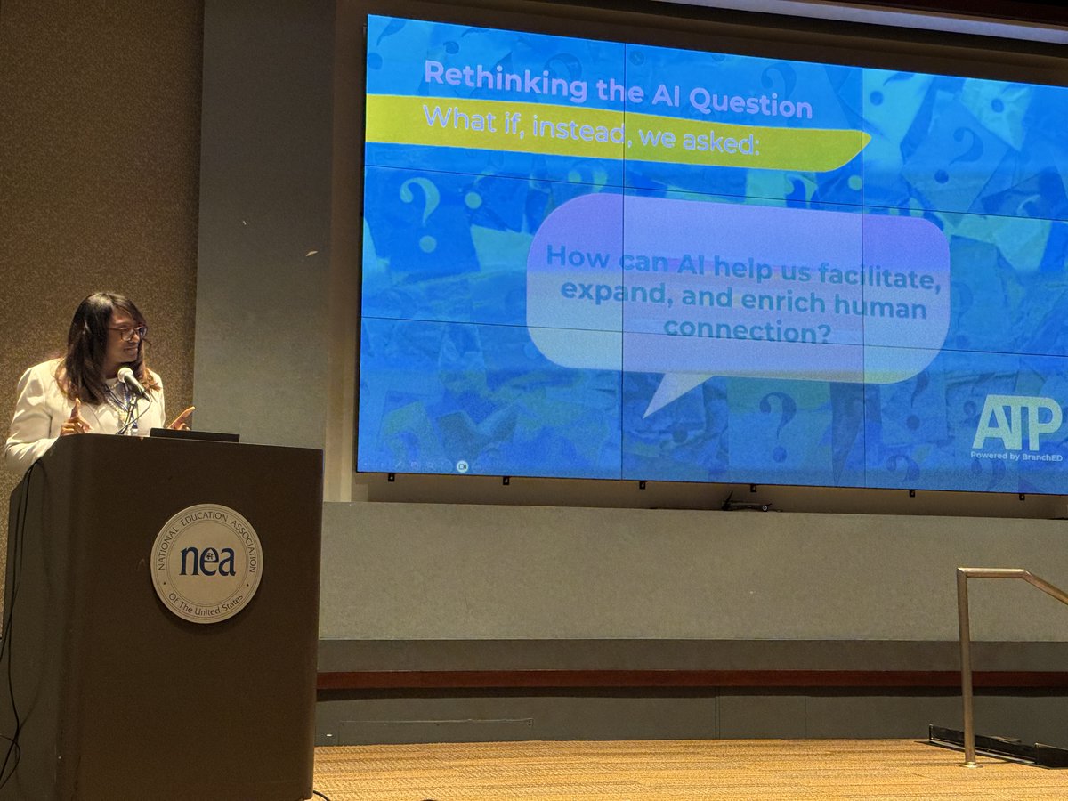 AuthenTechPrac's tweet image. Yesterday, Dr. Cassandra Herring joined the National Technology Leadership Summit in Washington, DC, calling for #AI in education to strengthen—not replace—human connection. Many thanks to the @NEAToday for hosting this vital annual event.