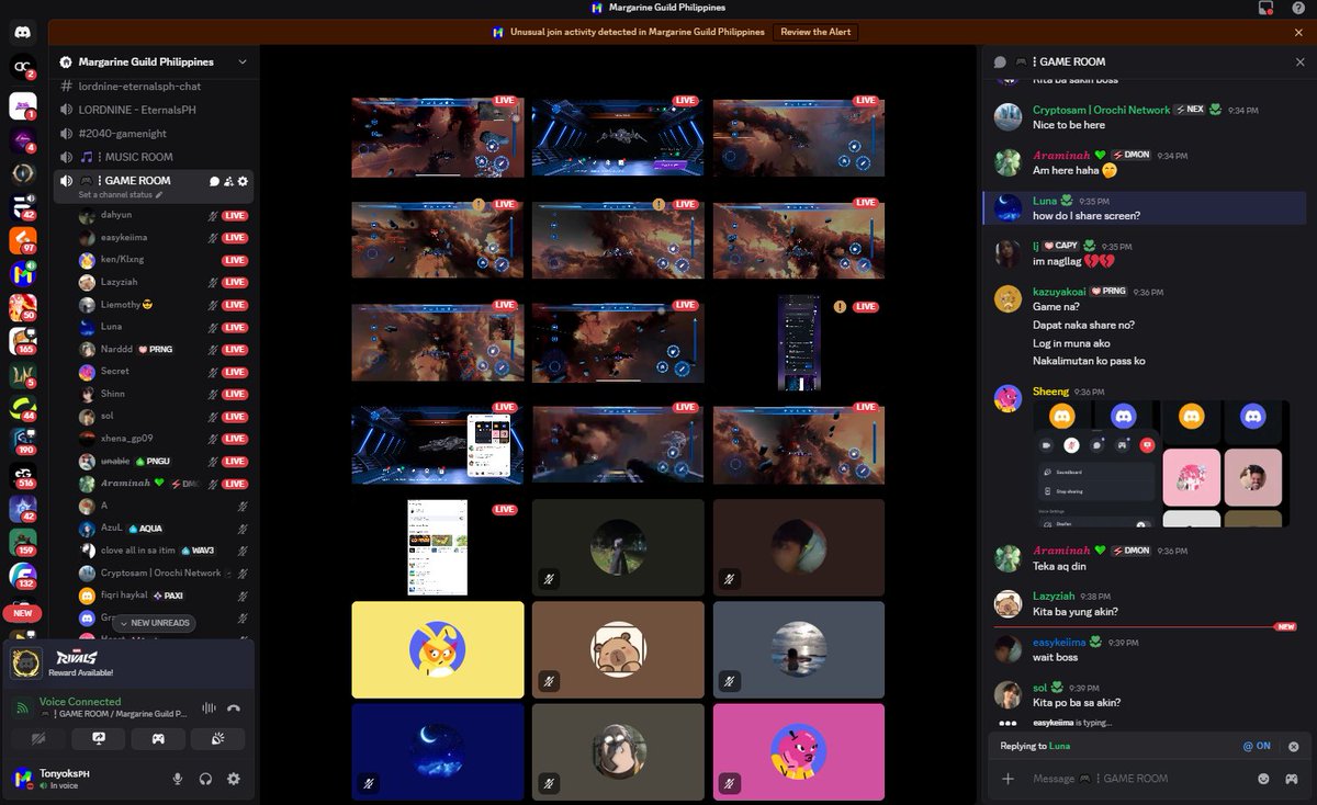 Happening now! &lt;3
Playing S-galaxy by <a href="/SVerse_Global/">SVerse</a> 

this game is wild ! XD
discord.gg/HMPVzD4Bwm

For more Details:
t.me/MargarineGuild…