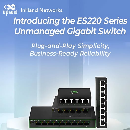 MA_Rugged's tweet image. Meet #InHandNetworks&apos; #ES220 Gigabit Switch! Plug &amp;amp; Play setup, one-touch VLAN for secure payments, #PoE for APs &amp;amp; cameras, and a compact design perfect for cafés, boutiques &amp;amp; franchises. #NetworkingMadeSimple
