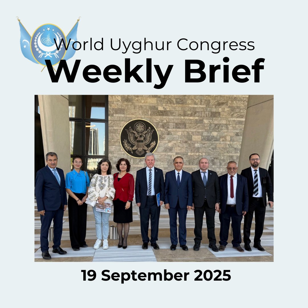 The WUC's Weekly Brief is out! 

➡️WUC Delegation Strengthens Advocacy in Türkiye
➡️WUC Delegation at UNHRC 60 in Geneva
➡️WUC Vice President Advocates for Uyghur Rights in Italy
➡️WUC Youth Leaders Join Turkic World Youth Congress
➡️WUC Chairwoman of the Executive Committee