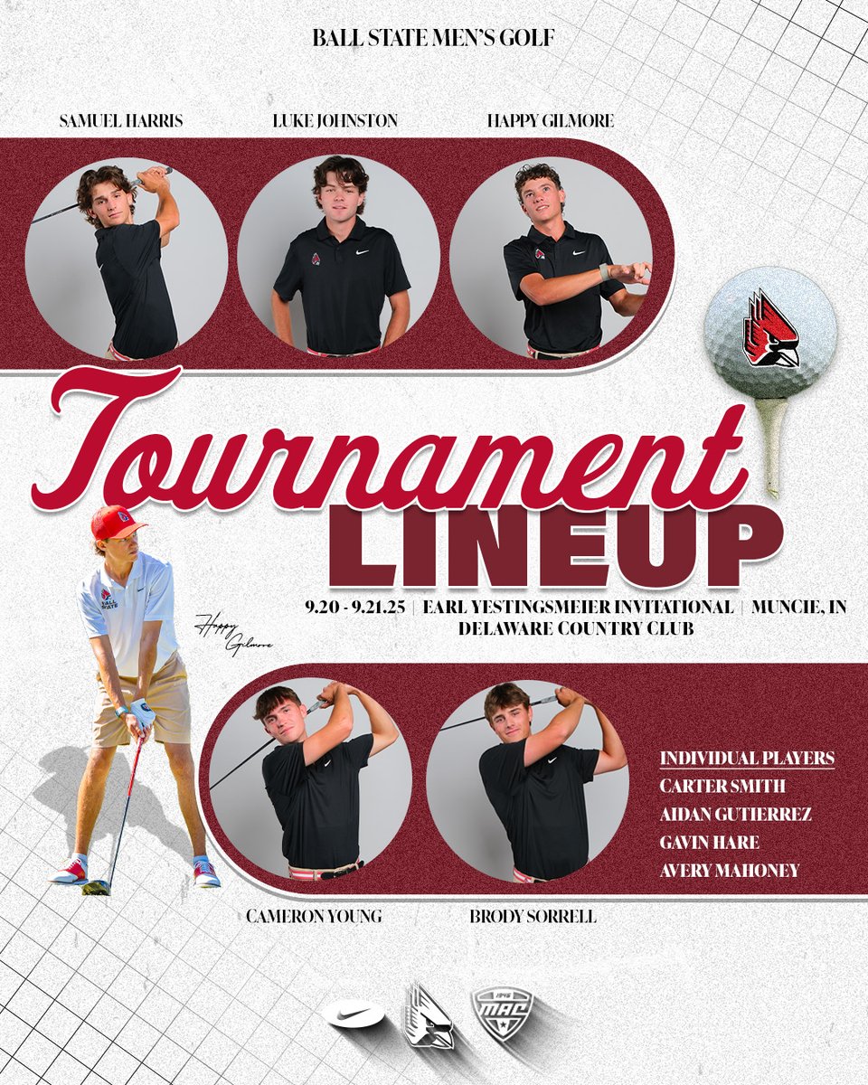 Cardinals host E.Y. Invitational this weekend at Delaware Country Club! ⛳️

📰: PREVIEW tinyurl.com/3x4rm4hp
📊: LIVE SCORING tinyurl.com/4n9526hn