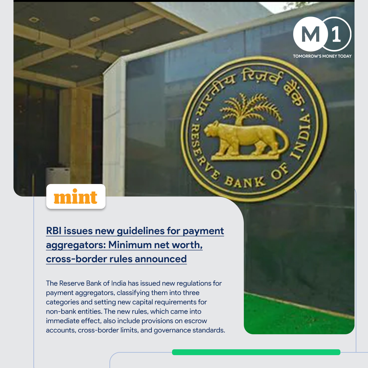 M1xchange's tweet image. This week on #M1xchange Weekly Wrap:
1️⃣ GST 2.0 to boost #MSMEs
2️⃣ AI for credit access & growth
3️⃣ RBI’s new rules for payment aggregators
4️⃣ Lower GST to drive MSME demand
#TradeFinance #Fintech #WeeklyWrap #BusinessGrowth #GSTReforms #RBI