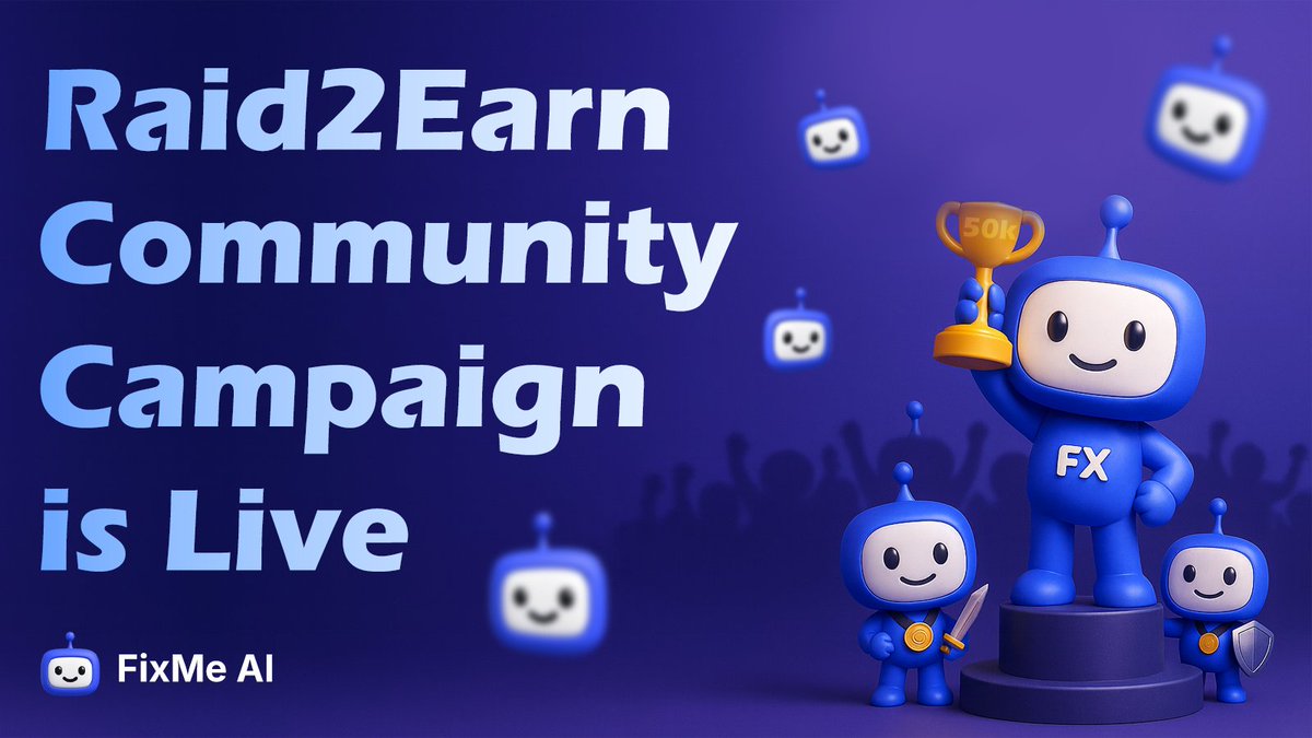 Raid2Earn Community Campaign is Live 💰

From Sept 19 – Oct 3, every raid you join will earn you $FIX tokens.
Complete tasks across multiple posts, climb the leaderboard, and secure your share of the rewards.

We’ve set aside a prize pool of 50,000 $FIX (0.1% supply) which will
