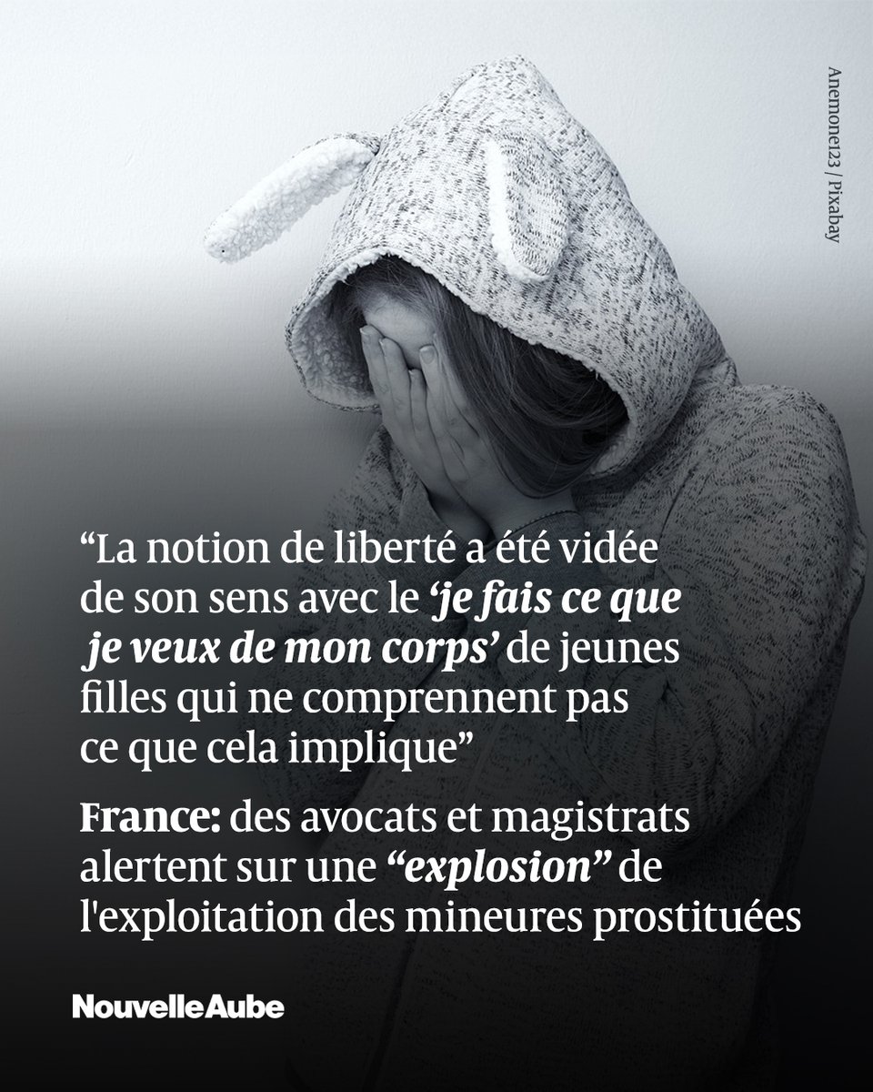 nouvelleaubefr's tweet photo. Les cas de #prostitution de #mineures explosent en France, où les condamnations de proxénètes se multiplient. Victimes dès 11 ans, les associations et magistrats alertent. https://t.co/Ed9Yf69Nfv