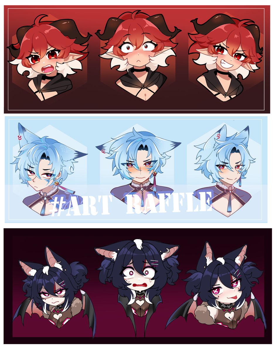 💠Art Raffle💠 
One lucky Winner will recieved a 3Suprise Headshot by me

How to enter 
💠Follow + Like + RT 
💠Comment your character below

Deadline will be in Nov 1st Goodluck to everyone!