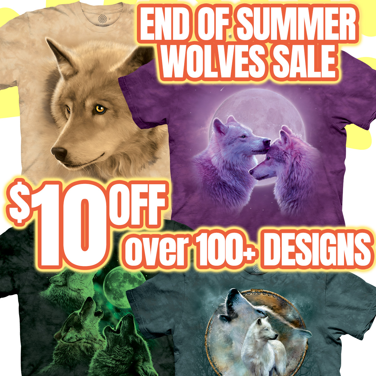 End of Summer Wolves $10 OFF over 100+ styles in-stock now! themountain.com/wolves/?sort=b… *discounts applied at checkout. Sale ends Monday! #MountainArtwear #themountainteeshirts #themountainshirts #wolves #wolf #wolfpack