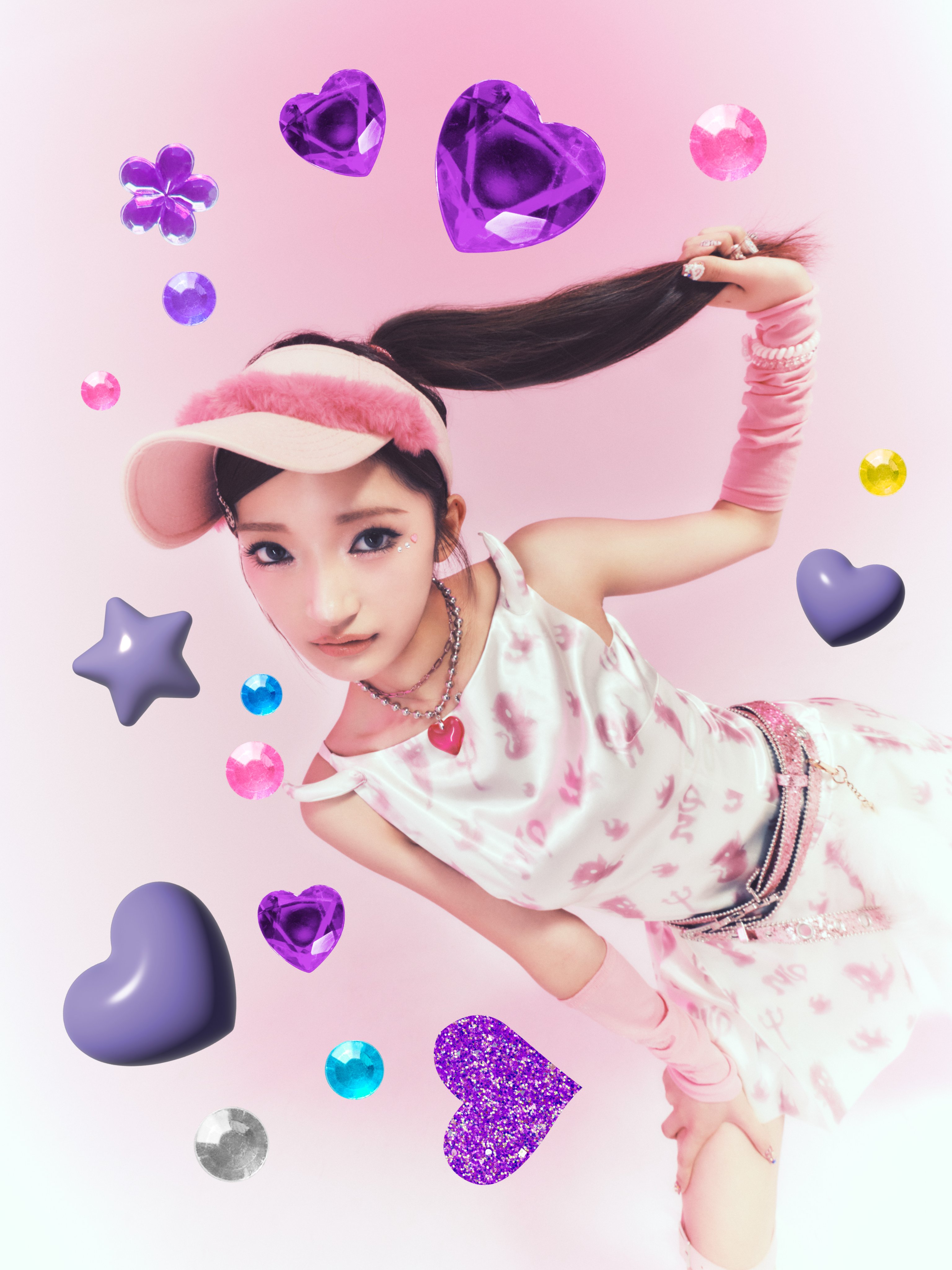 OH MY GIRL バナナ 限定版　ピンクVer Haru chan's Fluffy Organdy Overskirt by Baby, the Stars