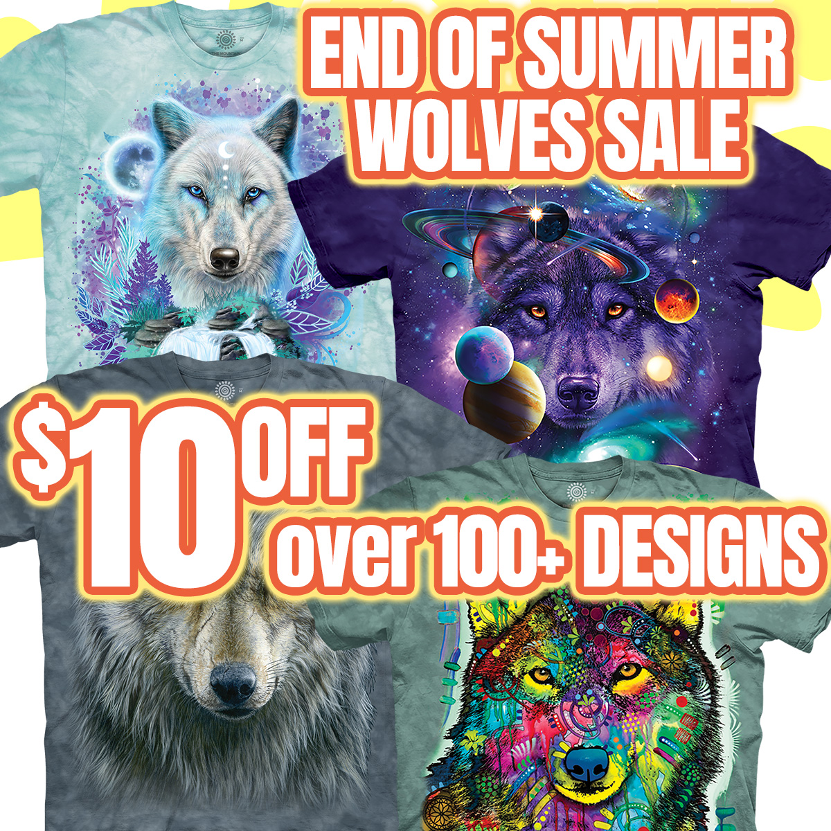 End of Summer Wolves $10 OFF over 100+ styles in-stock now! themountain.com/wolves/?sort=b… *discounts applied at checkout. Sale ends Monday! #MountainArtwear #themountainteeshirts #themountainshirts #wolves #wolf #wolfpack