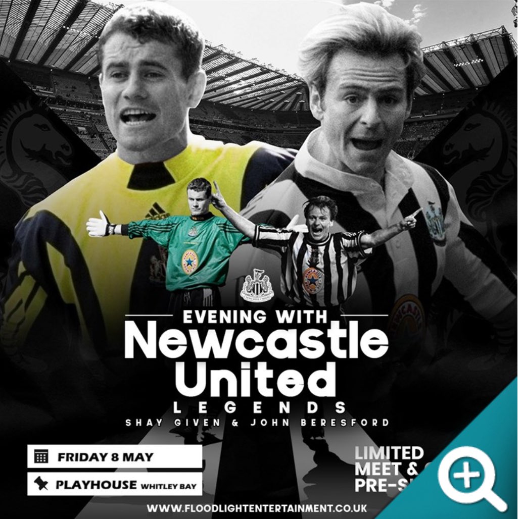 Restraining order probably incoming for me and the girls……😂<a href="/No1shaygiven/">Shay Given</a> and #JohnBeresford #NUFC 🖤🖤🤍