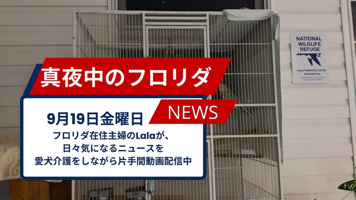 本日のトピック
1. フロリダユニバーサルのアトラクションで事故
2. プライド旗破損事件
3. ワクチンに関する指針の変更

今日もダラダラ噛みまくりのニュース読み上げです🤣

#アメリカニュース　#フロリダ州　#アメリカ生活