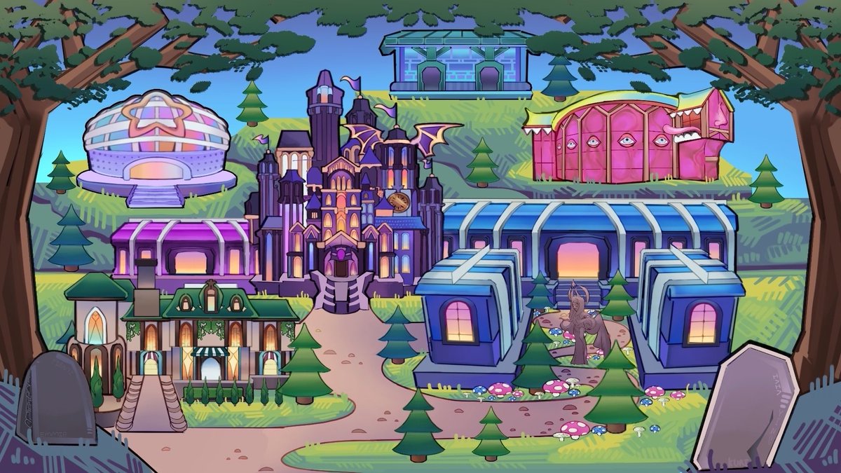 WickeryJinx's tweet photo. Which place will you be exploring first? 🦇💜
#MonsterVerze #MV https://t.co/PtXe8LJPcJ