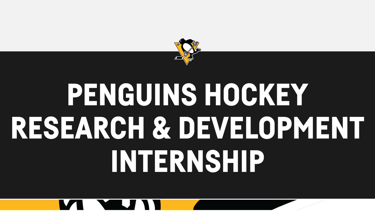 Interested in hockey research and development?

The Penguins are now accepting applications for the 2026 summer internship program with our Hockey R&amp;D department.

Apply now: pens.pe/3K4EeuM