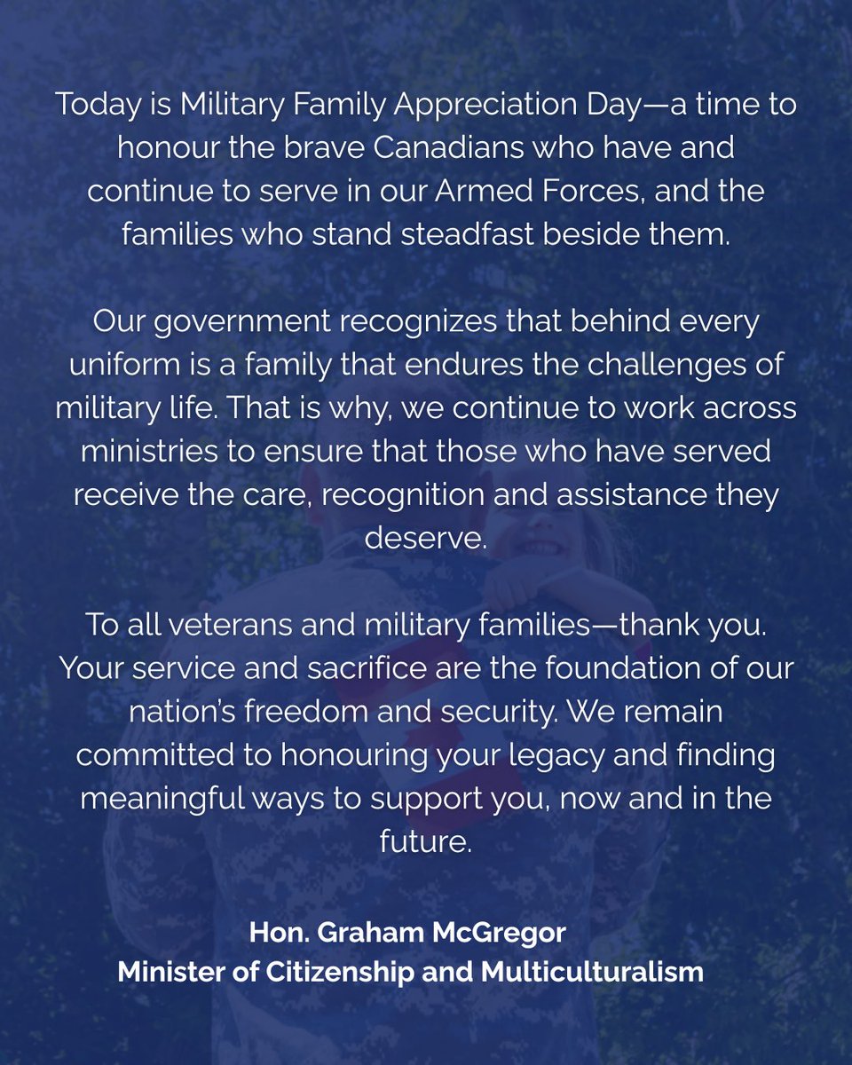 To the spouses, children, parents, and loved ones of those in military uniform, thank you for your unwavering support and dedication.

#MFAD