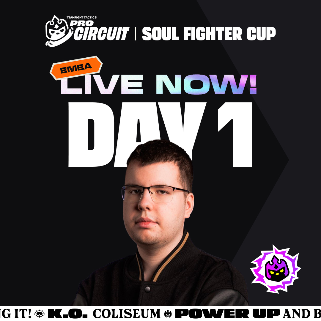 CompeteTFT's tweet image. EMEA's best tacticians step into the Soul Fighter Arena, but AMER's elite are ready for the battle!
The #TFTProCircuit crosses borders in an epic showdown.
📺 twitch.tv/teamfighttacti…
📺 bit.ly/S15TPCStreaming