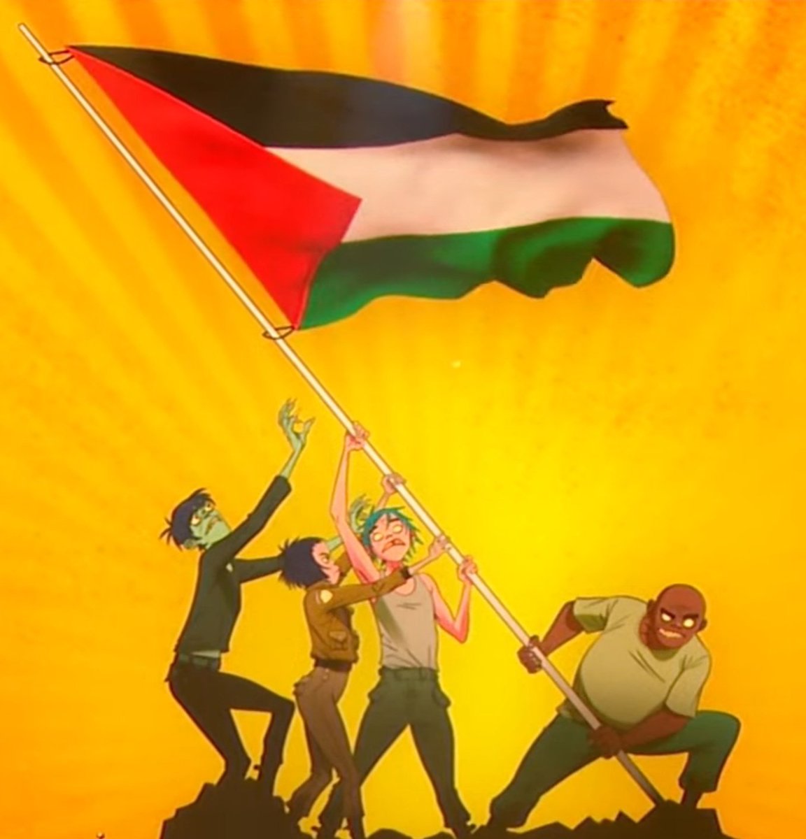 RawMaw_Art's tweet image. #gorillaz stands with #palestine