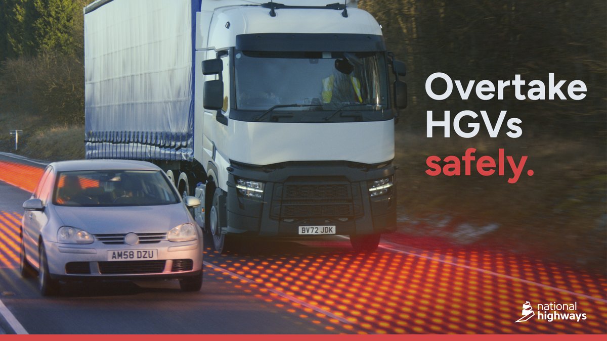Roadchef (@roadchef) on Twitter photo Stay back, visible and safe. 
 
Here’s how:
✅ If you can’t see their mirrors, they can’t see you.
✅ Signal early & overtake with care.
✅ Never tailgate
✅ Be patient!
Learn about the 4 HGV zones of limited vision here: nationalhighways.co.uk/road-safety/kn… #HGVSafety Stay back, visible and safe. 
 
Here’s how:
✅ If you can’t see their mirrors, they can’t see you.
✅ Signal early & overtake with care.
✅ Never tailgate
✅ Be patient!
Learn about the 4 HGV zones of limited vision here: nationalhighways.co.uk/road-safety/kn… #HGVSafety