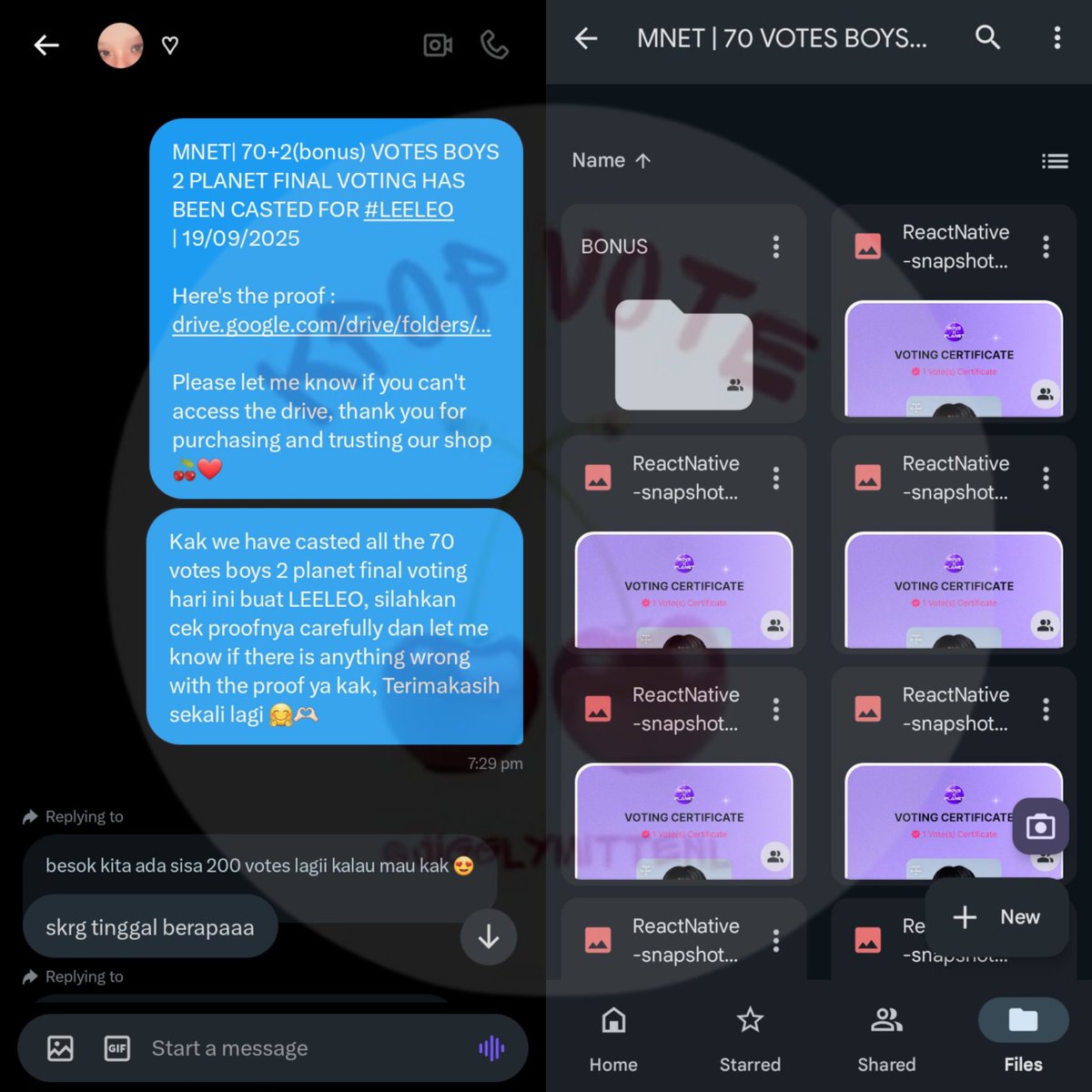 jigglymittenl2's tweet photo. [27] ◆ SOLD 70 VOTES BOYS 2 PLANET FINAL GLOBAL VOTING FOR #LEELEO | 19/09/2025 🍒❤️ ◆ 

Purchased by @heheliii
Thank you for trusting and buying from us ❤️

#cherryvotesproofs https://t.co/ZZFWQwSwkp