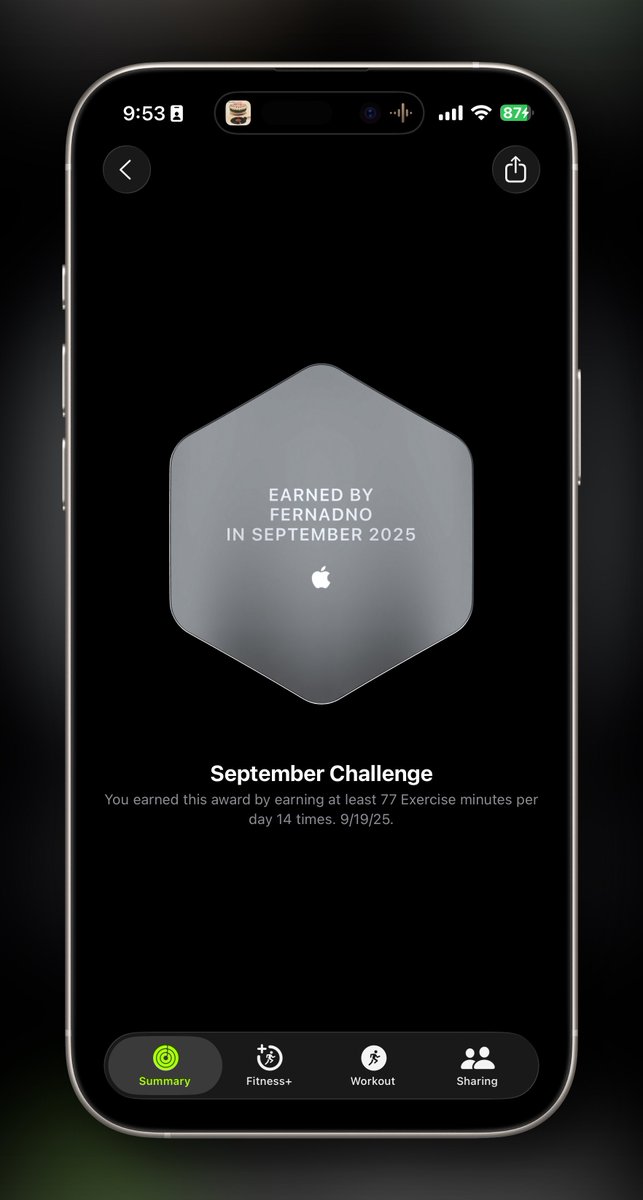 fer_schez's tweet image. 🫡 @Raov3 September #AppleWatch ⌚ #MonthlyChallenge 🏅 ✅